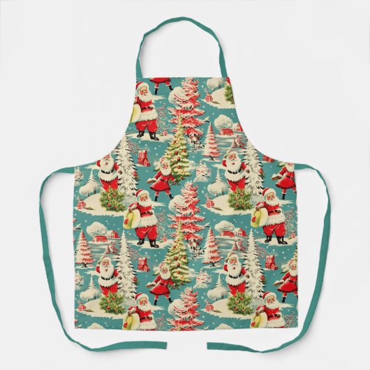 Retro Weihnachtswunderland 2 Schürze (Vorderseite)