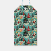 Retro-Weihnachtswunderland Geschenkanhänger (Rückseite)