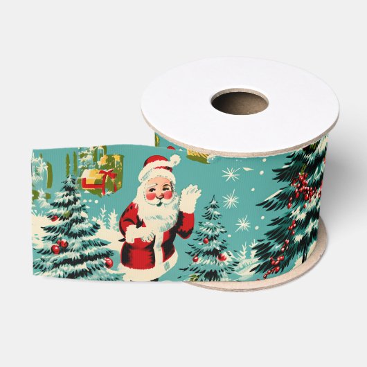 Retro-Weihnachtswunderland Ripsband (Spule)
