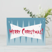 Retro-Weihnachtszeit-Party Einladung (Stehend Vorderseite)