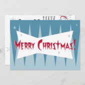 Retro-Weihnachtszeit-Party Einladung (Vorne/Hinten)