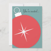 Retro-Weihnachtszeit-Party Einladung (Vorderseite)