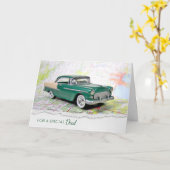 retro, weil wir map for Dad's birthday Karte (Gelbe Blume)