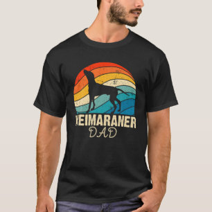 Retro Weimaraner Hund Lover Puppy Men Vater T-Shirt