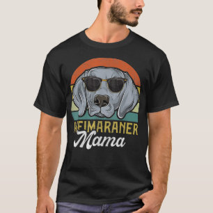 Retro Weimaraner Mama Frauen, Mütter Tag Hund Mama T-Shirt