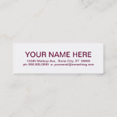 Retro-WEIN Mini Visitenkarte (Rückseite)