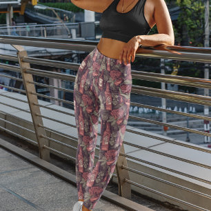 Retro-Wein- und Trauben-Leggings – Cool Leggings