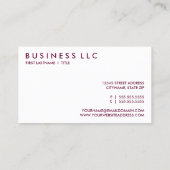 Retro-WEIN Visitenkarte (Rückseite)