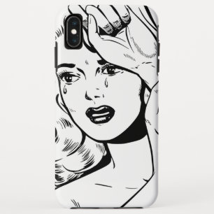Retro weinende Frau Handyhülle Case-Mate iPhone Hülle