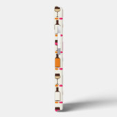 Retro-Weinflaschen und -gläser Case-Mate iPhone Hülle (Rückseite / Links)