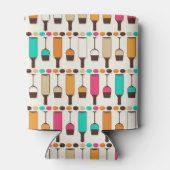 Retro-Weinflaschen und -gläser Dosenkühler (Rückseite)