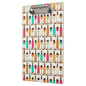 Retro Weinflaschen und -gläser Klemmbrett (Links)