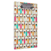 Retro Weinflaschen und -gläser Klemmbrett (Rechts)