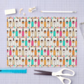 Retro Weinflaschen und -gläser Seidenpapier (Handwerk)