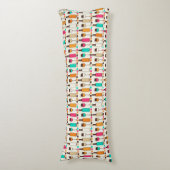 Retro Weinflaschen und -gläser Seitenschläferkissen (Vorderseite Vertikal)