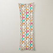 Retro Weinflaschen und -gläser Seitenschläferkissen (Rückseite (Vertikal))