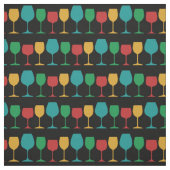 Retro Weinglas Niedliche Vintage Mod Stoff (Muster)