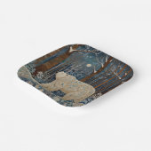 Retro-Weißbär boho Winterwald Pappteller (Gewinkelt)