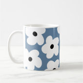 Retro Weiße Blume Kaffeetasse (Links)