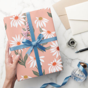 Retro Weiße Daisy Geschenkpapier