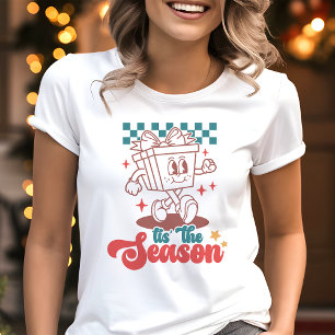 Retro Weisse Weihnachtszeit Tri-Blend Shirt