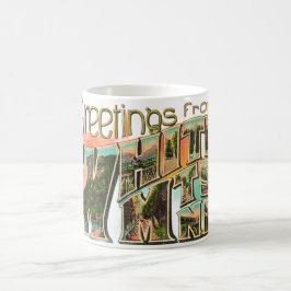 Retro-Weißgebirgs-Gruß-Tasse Kaffeetasse