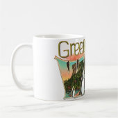 Retro-Weißgebirgs-Gruß-Tasse Kaffeetasse (Links)
