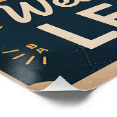 Retro "Welcome back to Learning" Printable Poster (Ecke)