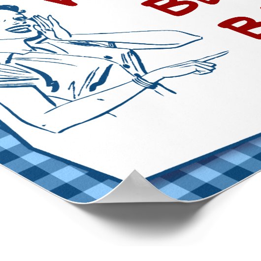 Retro Welcome Bunco Babes Zeichen Poster (Ecke)