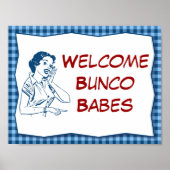 Retro Welcome Bunco Babes Zeichen Poster (Vorne)