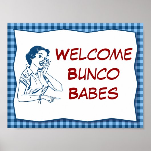 Retro Welcome Bunco Babes Zeichen Poster (Vorne)
