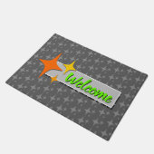 Retro Welcome Doormat Fußmatte (Schrägansicht)