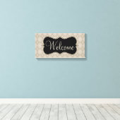 Retro Welcome Sign Leinwand Art (Insitu (Holzboden))