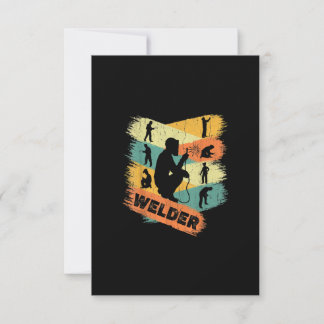 Retro Welder GIft | Vintages Schweißen von Lover Dankeskarte