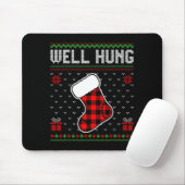 Retro Well Hung Ugly Christmas Sweater Couples Mat Mousepad (Mit Mouse)