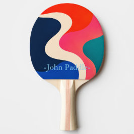Retro-Welle Abstract Custom Name Ping-Pong-Schläge Tischtennis Schläger