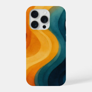 Retro-Welle-Abstrakt-Handyhülle iPhone 15 Pro Hülle