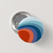 Retro-Welle Abstrakte Kunst Button (Vorne & Hinten)