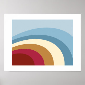 Retro-Welle Abstrakte Kunst Poster