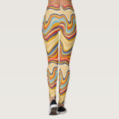 Retro-Welle am Meer Leggings (Rückseite)