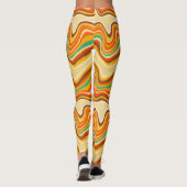 Retro-Welle warm Leggings (Rückseite)