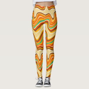 Retro-Welle warm Leggings