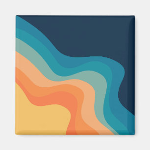 Retro-Wellen-Dekoration Magnet