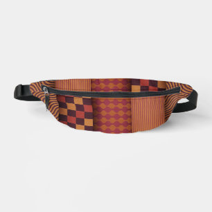 Retro-Wellen und geometrisches Muster der Mitte de Bauchtasche