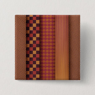 Retro-Wellen und geometrisches Muster der Mitte de Button