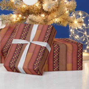 Retro-Wellen und geometrisches Muster der Mitte de Geschenkpapier