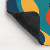 Retro-Wellenmuster modernes Abstract Mousepad (Ecke)
