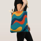 Retro-Wellenmuster modernes Abstract Tasche (Von Nahem)