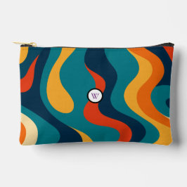 Retro-Wellenmuster modernes abstraktes Make-up-Tas Zubehörtasche