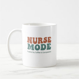 Retro-Wellenschlag-Typografie im Krankenpflegermod Kaffeetasse
